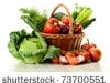 stock-photo-composition-with-raw-vegetables-and-wicker-basket-isolated-on-white-737005511